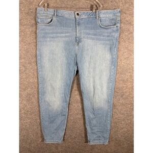 Fat Face Eco Denim Harlow High Waist Jeans Women's US 20S UK 24S Light Wash